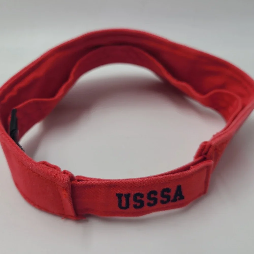 Youth USSSA Pride Visor Hat Adjustable The Game Red NPF Logo Softball Fast Pitch